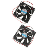 Maxbell 2Pack 92mm+80mm Case Fan 12V DC PC CPU Computer Cooling Fan 2Wire 2Pin