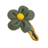 Maxbell Autumn Winter Large Flower Hair Clip Elegant Hairgrips Women Girl Female Green