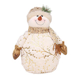 Maxbell Christmas Snowman Doll Short Plush for Shopping Mall Window Decoration 22cmx30cmx40cm