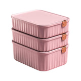 Maxbell 3 Pieces Drawer Organizer Household Wardrobe Save Space Closet Storage Boxes Pink
