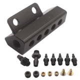 Maxbell 5 Port VACUUM Block Intake Manifold Fuel Gas Wastegate Turbo Boost Black