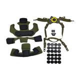 Maxbell Hanging Helmet Lining Set Breathable Suspension System Sport Camping Hiking Green
