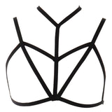 Maxbell Womens Strappy Harness Bra Hollow Out Cage Bra Cupless Bra Nightclub Wear