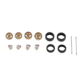 Max Maxb Modified Wheel Hub 1/64 Car Rubber Tire for Tomica Hotwheels Copper-B