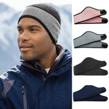 Maxbell Men Women Elastic Headband Hair Band Bandeaux Yoga Sport Ear Warmers Black
