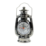 Maxbell Vintage Oil Lamp Alarm Clock Table Clock for Desk Home Bedside Dark Silver