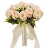 Maxbell Artificial Flowers Handmade Bouquet Wedding Bouquet for Church Supplies Pink