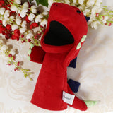 Max Soft Cloth T-Rex Dinosaur Doll Hand Puppet with Movable Mouth Kids Toy Red