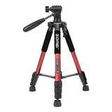 Maxbell Set of 1 Professional Portable Travel Aluminum Tripod Pan for SLR DSLR Red