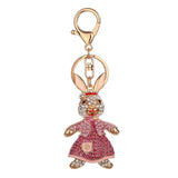 Maxbell Rhinestone Key Chain Car Key Ring Accessory Crystal Bag Decor Keyring Pink - Aladdin Shoppers