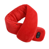 Maxbell Electric Heating Scarf 4 Vibration Mode Warm Soft for Winter Skiing Unisex Red