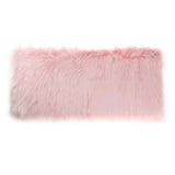 Max 50cmx100cm Sheepskin Fluffy Skin Faux Fur Fake Rug Mat Rugs Light Pink