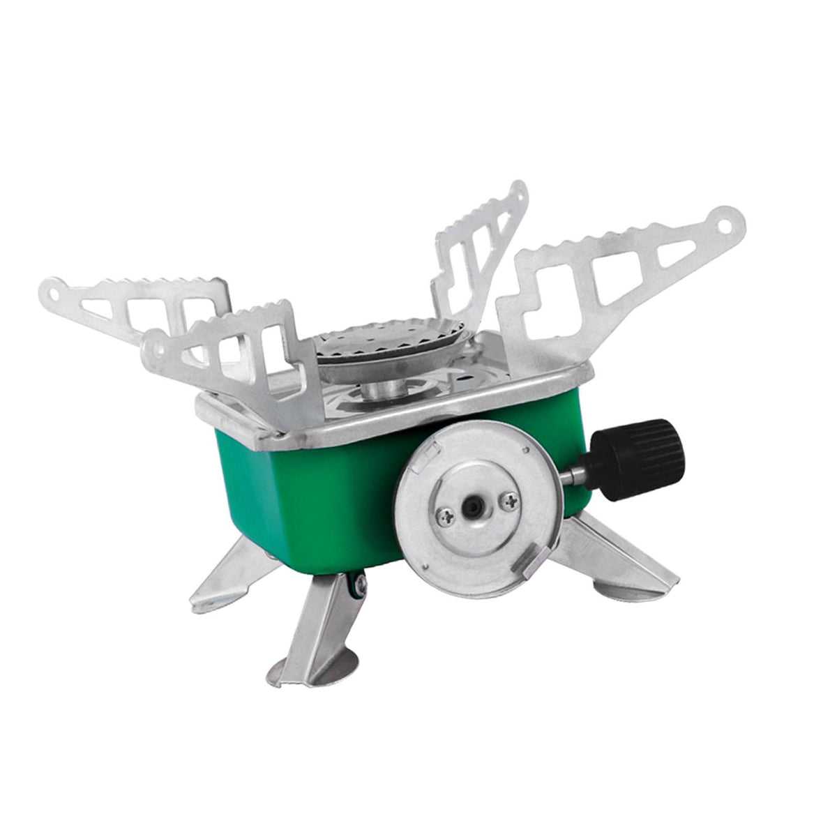 Maxbell Camping Gas Stove Folding Mini Furnace Camp Stove for Garden Outdoor Cooking Green
