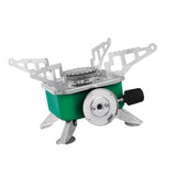 Maxbell Camping Gas Stove Folding Mini Furnace Camp Stove for Garden Outdoor Cooking Green