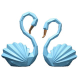 Max Maxb Geometric Swan Ornaments Living Room Bedroom Wine Cabinet Decorations Blue