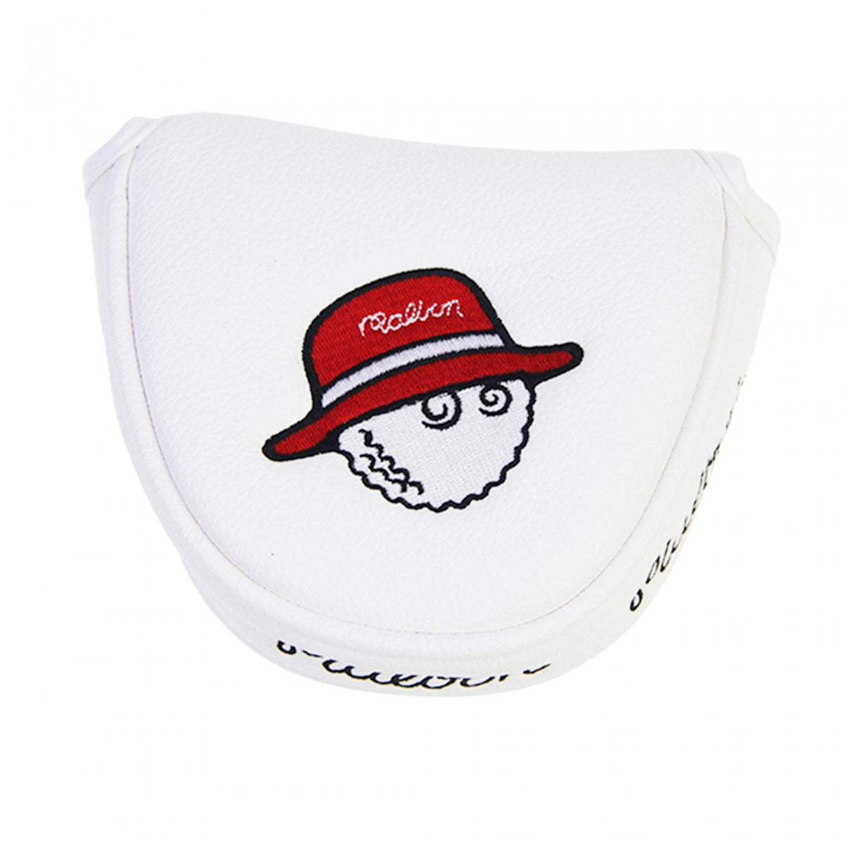Maxbell Golf Putter Cover Durable Sleeve Golf Accessories PU Mallet Putter Headcover White Red