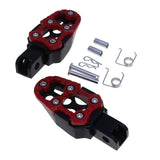 Maxbell Motorbike Footrests Pedals Durable AntiSlip Aluminum Alloy Stablize bike Red