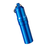 Maxbell Zinc Alloy Cigarette Case Holder with Keychain Waterproof for Travel Purse Blue