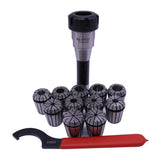 Max ER32 Chuck MT2 Shank Spanner with 11 PC Collets Set For Home Garden Use