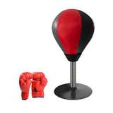 Maxbell Speed Ball Desktop Punching Bag Boxing Muay thai Punch Ball Boxing Ball Red Black Red Glove