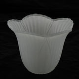 Maxbell Ceiling Fan Light Tulip Ruffle Crimp Shade Frosted Vintage Lamp Shade 6 3