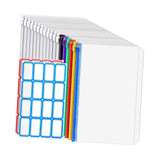 Maxbell 18 Pieces Clear Zipper Folders Loose Leaf Bags Waterproof for Budget Binder