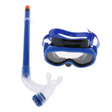 Maxbell Child Swimming Anti-Fog Goggles Kids Diving Mask & Breather Pipe Dark Blue