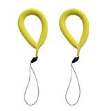 Maxbell 2 Pieces Waterproof Floating Wrist Strap Swim Bracelet for Camera Yellow