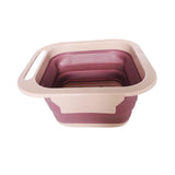 Maxbell Foldable Foot Soaking Tub with Massaging Rollers Plastic Pink
