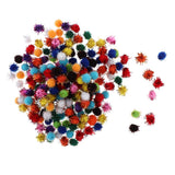 Maxbell 200/300Pcs Multicolor Sparkle Balls Pom Poms Ball Art Craft Glitter