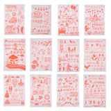 Maxbell 12pcs/Set Drawing Hollow Ruler DIY Painting Template Scrapbooking Stencils