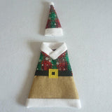 Maxbell Christmas Linen Santa Wine Bottle Cover Holder Table Decoration 20 x 17cm