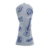 Maxbell Golf Wood Headcover Water Resistant Golf Club Head Cover with Number Tag S White