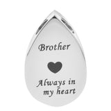 Maxbell Always in My Heart Waterdrop Urn Memorial Ash Keepsake Pendant Brother