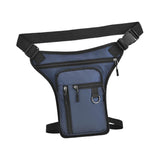 Maxbell Motorcycle Drop Leg Bag for Men Women Lightweight Waterproof PU Material Blue
