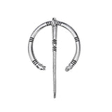 Max Viking Norse Brooch Cloth Fastener Cloak Shawl Scarf Lapel Antique Copper Antique Silver