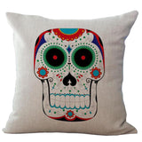 Max Linen Skull Pillow Cushion Cover Pillowslip Throw Pillow Case 43x43cm J