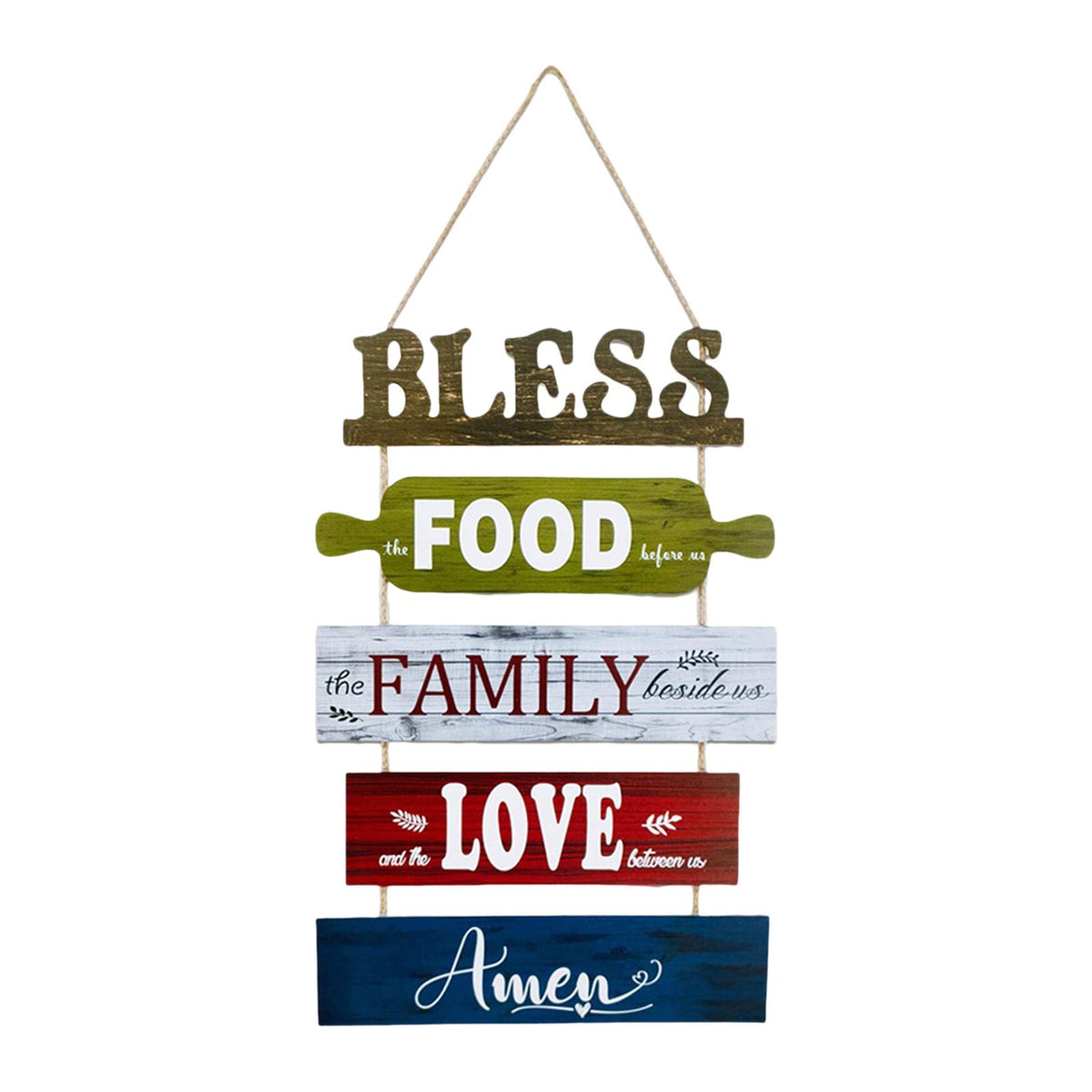 Maxbell Rustic Wall Plaque Hanging Sign Hanger Art for Outdoor Front Door Multi Color