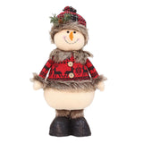 Maxbell Xmas Figurines Plush Party Favor Standing Plush Doll for Home Table Holiday Snowman