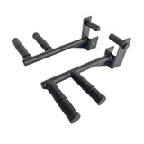 Maxbell 2 Pieces Dip Bar Barbell Rack Holders Easy to Install Chest Training Pull up Narrow pitch