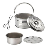 Maxbell Outdoor Fire Pit Stove Deck Yard Patio BBQ Grill Fire Bowl Wood Burning with Tongs and Mesh