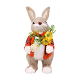 Maxbell Bunny Figurine Decoration Ornament Durable Figures for Hallway Lawn Yard Style D