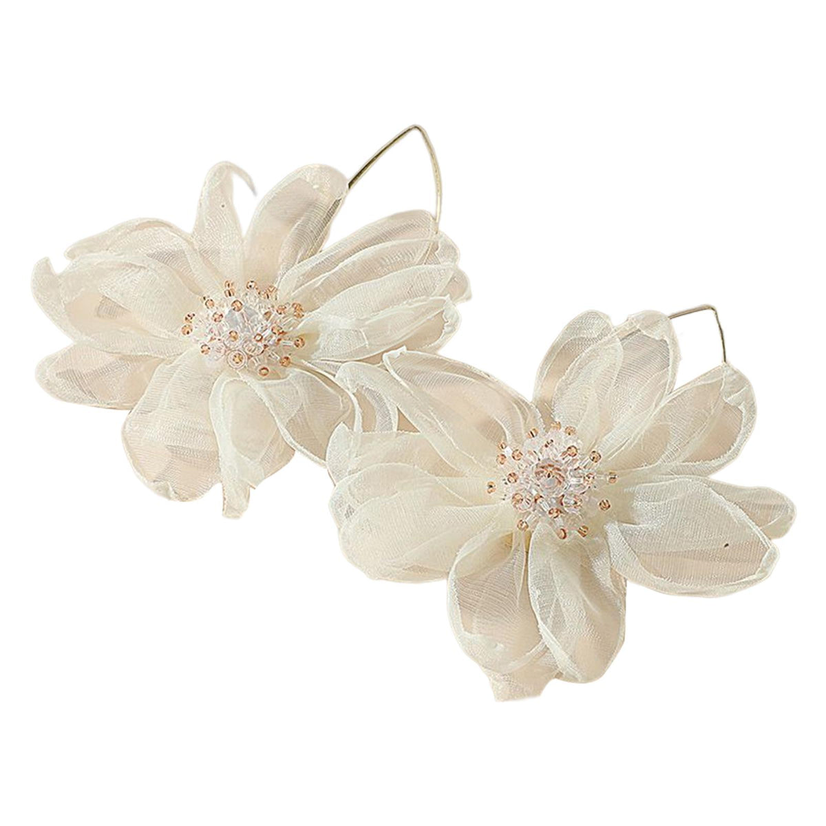 Maxbell Large Flowers Dangle Tassel Jewelry Stylish for Wedding Banquet Graduation