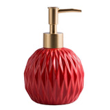 Maxbell Ceramic Soap Dispenser Reusable Elegent for Home Hotel Supply Shower Shampoo Red