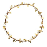 Max Bohemian Flower Leaves Garland Forehead Hair Band Beach Wreath  Gold