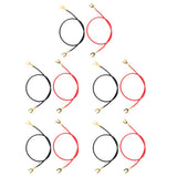Max 10Pcs U-Shape Dual Fork Terminal Electrical Circuit Experiment Connect Cable