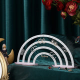 Maxbell Earring Holder with 66 Holes Removable Base 4 Tier for Showcase Vanity White Pink