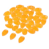 Max Maxb 36 Pieces Sew on Glass Beads Flatback Crystal Rhinestones Orange Yellow