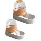 Maxbell Automatic Pet Feeder Dispenser Set Dogs Cats Food Feeder and Water Dispenser Orange