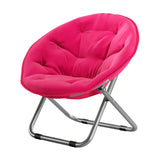 Maxbell Camping Folding Chair Moon Chair Compact for Picnic Outdoor Backpacking rose red
